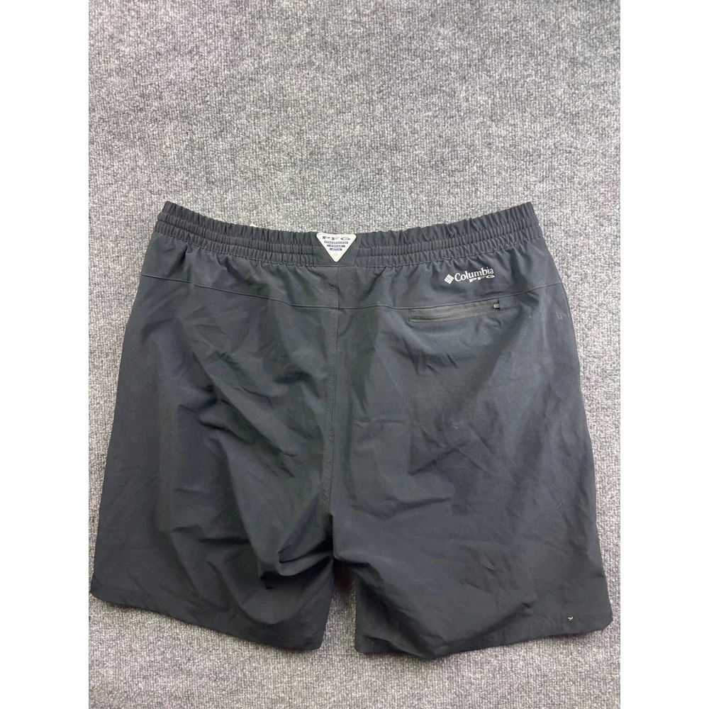 Columbia PFG Shorts Mens XL Black Elastic Waist Performance‎ Fishing 2033231